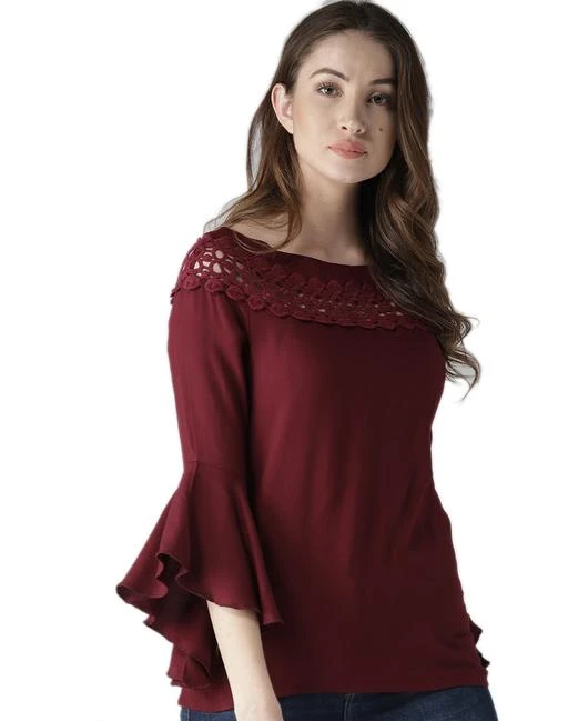 Checkout this latest Tops & Tunics
Product Name: *Women's Solid Maroon Viscose Rayon Top*
Fabric: Viscose Rayon
Sleeve Length: Three-Quarter Sleeves
Pattern: Solid
Net Quantity (N): 1
Sizes:
XS (Bust Size: 38 in, Length Size: 27 in) 
S (Bust Size: 38 in, Length Size: 27 in) 
M (Bust Size: 38 in, Length Size: 27 in) 
L (Bust Size: 38 in, Length Size: 27 in) 
XL (Bust Size: 38 in, Length Size: 27 in) 
XXL (Bust Size: 38 in, Length Size: 27 in) 
XXXL (Bust Size: 38 in, Length Size: 27 in) 
4XL (Bust Size: 38 in, Length Size: 27 in) 
Country of Origin: India
Easy Returns Available In Case Of Any Issue


SKU: SS18SQEMILY_MRN
Supplier Name: Krish Western Dress0

Code: 744-3703109-1611

Catalog Name: Pretty Latest Women Off Shoulder Tops
CatalogID_517134
M04-C07-SC1020