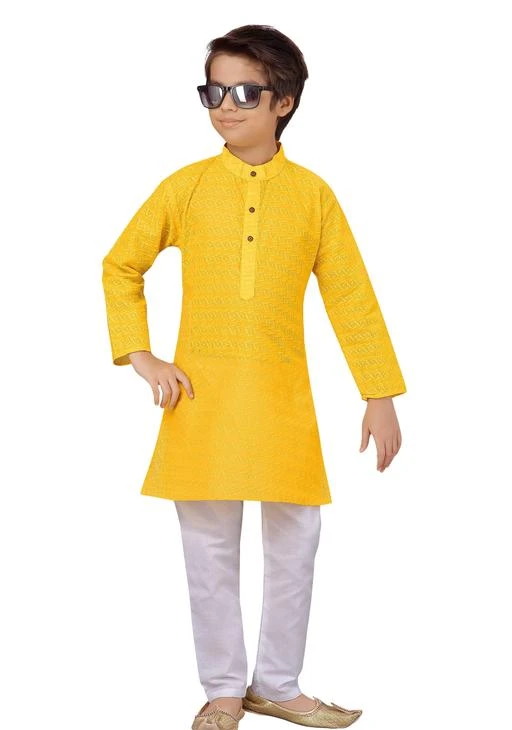 Checkout this latest Kurta Sets
Product Name: *Pretty Classy Kids Boys Kurta Sets*
Top Fabric: Cotton Blend
Bottom Fabric: Cotton Blend
Sleeve Length: Long Sleeves
Bottom Type: churidar
Top Pattern: Embroidered
Sizes: 
6-12 Months, 12-18 Months, 18-24 Months, 2-3 Years, 4-5 Years, 6-7 Years
Country of Origin: India
Easy Returns Available In Case Of Any Issue


Catalog Rating: ★4.3 (214)

Catalog Name: Modern Comfy Kids Boys Kurta Sets
CatalogID_8873392
C58-SC1170
Code: 295-37032203-9941