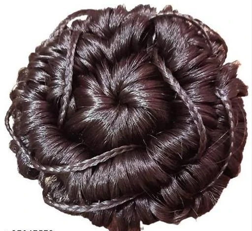  - The Stylish Black Brown Bun With Curly Hair Juda Extensions For  All