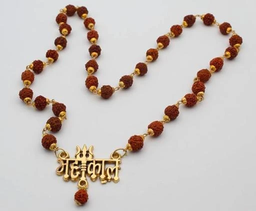 Gold plated rudraksha mala on sale price