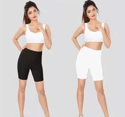 TWGE Womens Cotton Hot Shorts - Short Pants for Ladies Stretchable Athletic  Shorts Comfortable Fit with Elastic