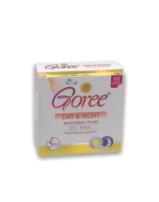 Checkout this latest Day And Night Cream
Product Name: *GOREE CREAM DAY & NIGHT WHITENING CREAM OIL FREE  30g*
Product Name: GOREE CREAM DAY & NIGHT WHITENING CREAM OIL FREE  30g
Brand Name: 5Days
Skin Type: All Skin Types
Flavour: Ylang Ylang
Net Quantity (N): 1
Concern: Whitening
GOREE CREAM DAY & NIGHT WHITENING CREAM OIL FREE  30g
Country of Origin: India
Easy Returns Available In Case Of Any Issue


SKU: Goree Day Cream
Supplier Name: Mysterious Mart

Code: 892-37893484-006

Catalog Name: Goree / Fadeout / Yc / Olay / Golden Pearl / Creme21 / Kanza Fancy Day And Night Cream
CatalogID_9079486
M07-C21-SC2057