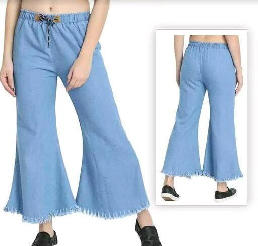 Checkout this latest Palazzos
Product Name: *Trendy Ravishing Glamorous Denim Solid Women palazzos*
Fabric: Denim
Pattern: Solid
Multipack: 1
Sizes: 
28 (Waist Size: 28 in, Length Size: 36 in) 
30 (Waist Size: 30 in, Length Size: 36 in) 
32 (Waist Size: 32 in, Length Size: 36 in) 
Country of Origin: India
Easy Returns Available In Case Of Any Issue


SKU: L-PLAZO
Supplier Name: FLYING

Code: 082-38036346-997

Catalog Name: Fashionable Trendy Women Palazzos
CatalogID_9117530
M04-C08-SC1039