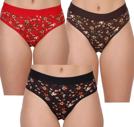 Women's Mid Waist Panty Briefs / Hipster Innerwear Soft Stretchable Panties  Womens & Girls Cotton Briefs Combo