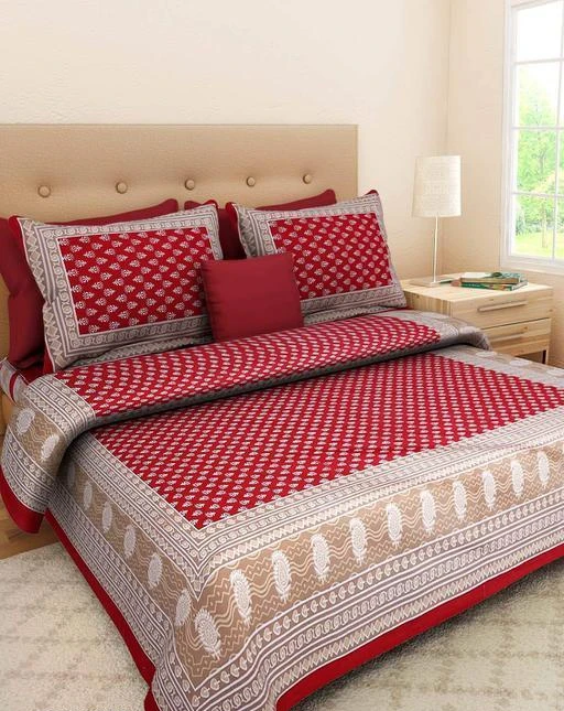 Checkout this latest Bedsheets_500-1000
Product Name: *New Look Trendy 100% Cotton Double Bedsheets*
Fabric: Bedsheet - 100% Cotton Pillow Cover - 100% Cotton
Size: (L X W) - Bedsheet - 100 in X 90 in Pillow Cover - 27 in X 17 in
Description: It Has 1 Piece Of Double Bedsheet And 2 Piece Of Pillow Covers
Work: Printed
Thread Count: 160
Country of Origin: India
Easy Returns Available In Case Of Any Issue


Catalog Rating: ★3.8 (1590)

Catalog Name: Classic Fashionable Pure Coton 100x90 Double Bedsheets Vol 76
CatalogID_542157
C53-SC1101
Code: 173-3858377-798