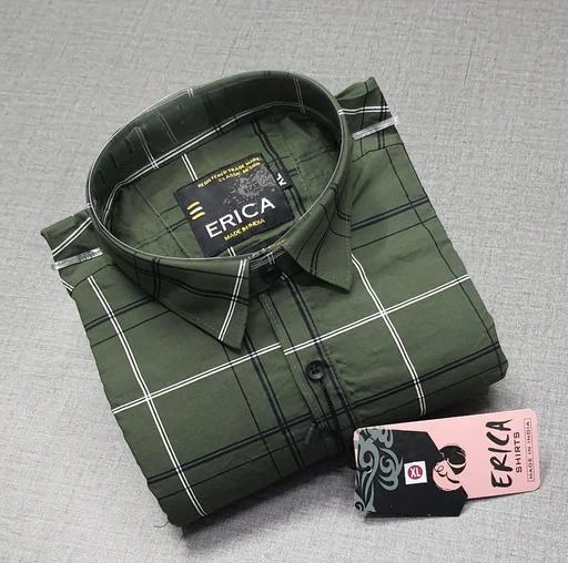 Checkout this latest Shirts
Product Name: *Men's Casual Party Wear Shirt*
Fabric: Cotton
Sleeve Length: Long Sleeves
Pattern: Printed
Net Quantity (N): 1
Sizes:
M (Chest Size: 40 in, Length Size: 29 in) 
L (Chest Size: 42 in, Length Size: 29.5 in) 
XL (Chest Size: 44 in, Length Size: 30 in) 
XXL (Chest Size: 46 in, Length Size: 30.5 in) 
XXXL
Men's Casual Regular CHECKED stylish Shirt
Country of Origin: India
Easy Returns Available In Case Of Any Issue


SKU: FM LINE GREEN CHECKS
Supplier Name: THE FASHION MIRROR

Code: 405-38742299-999

Catalog Name: Comfy Modern Men Shirts
CatalogID_9292548
M06-C14-SC1206