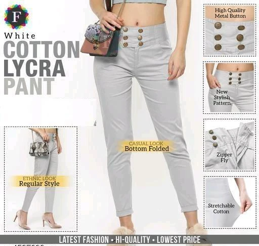 Checkout this latest Trousers & Pants
Product Name: *Trendy Fabulous Women Women Trousers *
Fabric: Cotton Lycra
Pattern: Solid
Multipack: 1
Sizes: 
38 (Waist Size: 38 in, Length Size: 38 in) 
Country of Origin: India
Easy Returns Available In Case Of Any Issue


Catalog Rating: ★4 (10)

Catalog Name: Urbane Retro Women Women Trousers
CatalogID_9320369
C79-SC1034
Code: 454-38852527-999
