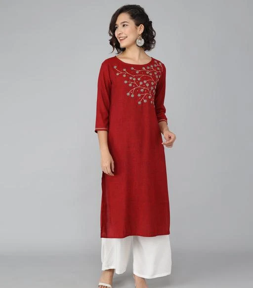 Checkout this latest Kurtis
Product Name: *Zuriya Maroon Rayon Two Tone Embroidery With Stone Work Kurti*
Fabric: Viscose Rayon
Sleeve Length: Three-Quarter Sleeves
Pattern: Embroidered
Combo of: Single
Sizes:
XL (Bust Size: 21 in, Size Length: 46 in) 
Country of Origin: India
Easy Returns Available In Case Of Any Issue


Catalog Name: Aagyeyi Attractive Kurtis
CatalogID_9346196
Code: 000-38960941

.