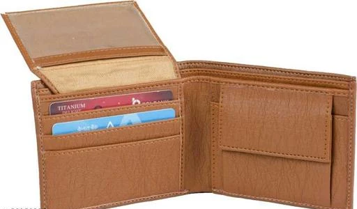 Checkout this latest Wallets
Product Name: *FashionableLatest Men Wallets*
Material: PU
No. of Compartments: 2
Pattern: Colourblock
Net Quantity (N): 1
Sizes: Free Size (Length Size: 11 cm, Width Size: 9 cm) 
Tan colored Classic World Branded Bi fold Artificial Leather gents wallet.. It is stylish, designer, latest, classic, practical, perfect for daily use and easy for carrying in all denim, casual and formal trousers. A quality men's and boys Bi fold wallets/purse has ample space to store ATM, credit and debit cards,Coin pocket, 2 currency compartments. This mens wallet can hold lots of money comfortably with different denominator, meeting your needs for daily use of cards, coins and cash .. An ideal birthday gifts for boys, men, friend, boyfriend and husband
Country of Origin: India
Easy Returns Available In Case Of Any Issue


SKU: CW-CONTAINER-TAN
Supplier Name: THE CLASSIC WORLD

Code: 071-39258807-999

Catalog Name: CasualModern Men Wallets
CatalogID_9414792
M05-C12-SC1221