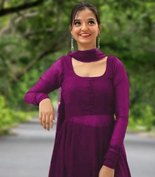 Fcity In Pure Radiance Georgette Bliss In Kurti Palazzo Dupatta Symphony