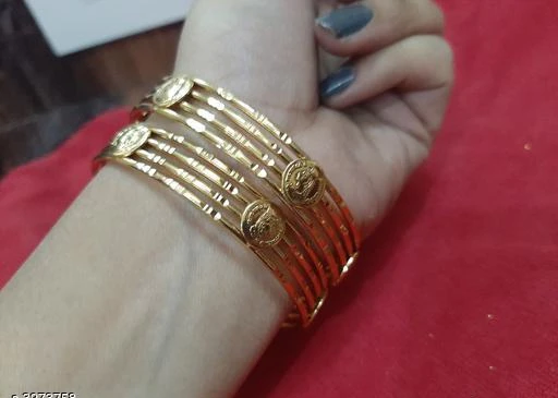 Checkout this latest Bracelet & Bangles
Product Name: *Stylish Brass Women's Bangles*
Base Metal: Plastic
Plating: Gold Plated
Stone Type: Artificial Stones & Beads
Sizing: Adjustable
Type: Bangle Style
Net Quantity (N): 1
Sizes:2.4, 2.6, 2.8
Easy Returns Available In Case Of Any Issue


SKU: 20191104_190521
Supplier Name: Aaina Creations

Code: 471-3973758-753

Catalog Name: Princess Stylish Brass Women's Bangles Vol 1
CatalogID_560830
M05-C11-SC1094