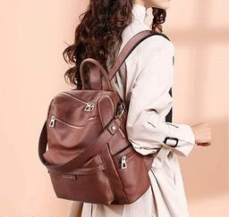 Women's Fashion Backpack Purses Multipurpose Design Handbags And Shoulder  Bag Pu Leather Travel Bag