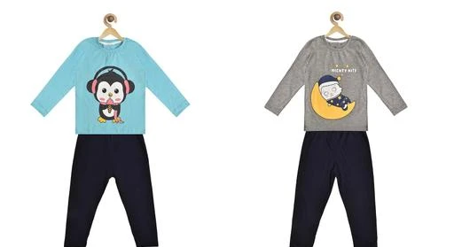 Checkout this latest Nightsuits
Product Name: *Cute Fancy Kids Girls Nightsuits*
Top Fabric: Cotton
Bottom Fabric: Cotton
Top Type: T-shirt
Bottom Type: Pajamas
Sleeve Length: Long Sleeves
Multipack: 2
Sizes: 
2-3 Years (Top Bust Size: 24 in, Top Length Size: 15 in, Bottom Waist Size: 23 in, Bottom Length Size: 20 in) 
3-4 Years (Top Bust Size: 26 in, Top Length Size: 16 in, Bottom Waist Size: 24 in, Bottom Length Size: 22 in) 
4-5 Years (Top Bust Size: 28 in, Top Length Size: 17 in, Bottom Waist Size: 25 in, Bottom Length Size: 24 in) 
5-6 Years (Top Bust Size: 29 in, Top Length Size: 18 in, Bottom Waist Size: 26 in, Bottom Length Size: 26 in) 
6-7 Years (Top Bust Size: 31 in, Top Length Size: 19 in, Bottom Waist Size: 27 in, Bottom Length Size: 28 in) 
Country of Origin: India
Easy Returns Available In Case Of Any Issue


Catalog Rating: ★4.2 (65)

Catalog Name: Princess Stylus Kids Girls Nightsuits
CatalogID_9586154
C62-SC1158
Code: 916-39978789-8913