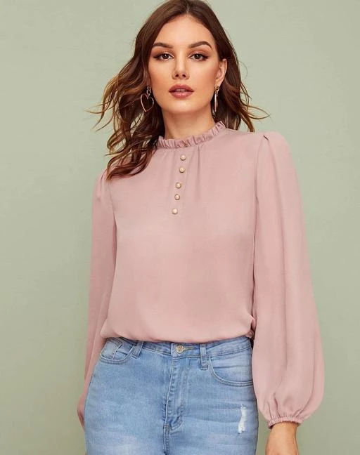 Checkout this latest Tops & Tunics
Product Name: *Pretty Ravishing Women Tops & Tunics*
Fabric: Georgette
Sleeve Length: Long Sleeves
Pattern: Solid
Net Quantity (N): 1
Sizes:
XS (Bust Size: 34 in) 
S (Bust Size: 36 in) 
M (Bust Size: 38 in) 
L (Bust Size: 40 in) 
XL (Bust Size: 42 in) 
Country of Origin: India
Easy Returns Available In Case Of Any Issue


SKU: BD Peach TOP
Supplier Name: sanskruti_enterprise

Code: 324-40105304-999

Catalog Name: Pretty Partywear Women Tops & Tunics
CatalogID_9618487
M04-C07-SC1020