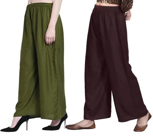 Checkout this latest Palazzos
Product Name: *Ravishing Glamarous Women Palazzos*
Fabric: Rayon
Pattern: Solid
Net Quantity (N): 2
Heavy and Soft rayon 14 Kg (Grade A), Palazzos for Women. Acort fashion presents beautiful and comfortable palazzo pants made of super soft rayon & cotton fabric which will give you very trendy and authentic look catching all the eyeballs. Best for gift, daily wear, It can also be used in office, outdoor and festival occasion. Best for making pair with Kurtis and other top wear and T shirt wear too. Since it soft feel, it can be wear in night too, Pack of two gives combo of two colors (Pack of two). All color combinations are available like pink, red, blue, white, black, grey, orange, teal, maroon, mustard, yellow and others for other color combination search with “Acort Palazzos”. 
Sizes: 
26 (Waist Size: 26 in, Length Size: 38 in) 
28 (Waist Size: 28 in, Length Size: 38 in) 
30 (Waist Size: 30 in, Length Size: 38 in) 
32 (Waist Size: 32 in, Length Size: 38 in) 
34 (Waist Size: 34 in, Length Size: 38 in) 
36 (Waist Size: 36 in, Length Size: 38 in) 
38 (Waist Size: 38 in, Length Size: 38 in) 
40 (Waist Size: 40 in, Length Size: 38 in) 
Country of Origin: India
Easy Returns Available In Case Of Any Issue


SKU: Green-Brown - Reyon Women Pallazos - Palazzos pent (Pack of two)
Supplier Name: Acort India

Code: 014-40202974-0021

Catalog Name: Ravishing Glamarous Women Palazzos
CatalogID_9644437
M04-C08-SC1039
.