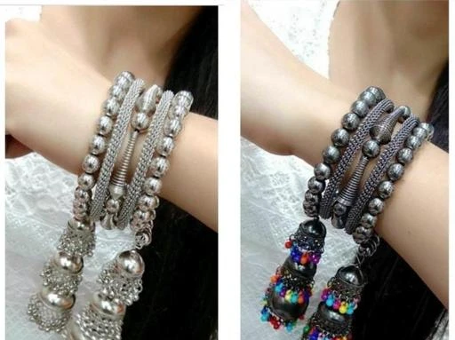 Silver bangles deals with latkan