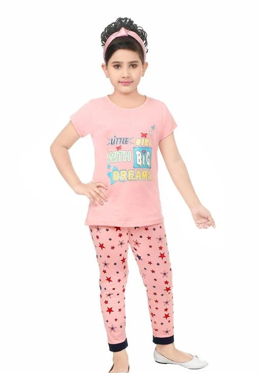Checkout this latest Clothing Set
Product Name: *Boys   Nightsuits Pack Of 1*
Top Fabric: Hosiery Cotton
Bottom Fabric: Hosiery Cotton
Sleeve Length: Short Sleeves
Top Pattern: Printed
Bottom Pattern: Printed
Net Quantity (N): Single
Sizes:
3-4 Years, 4-5 Years, 5-6 Years (Top Chest Size: 25 in, Top Length Size: 18.5 in, Bottom Waist Size: 24 in, Bottom Length Size: 21.5 in) 
6-7 Years, 7-8 Years, 8-9 Years
TOP & CAPRI SET FOR GIRLS... FABRIC : MADE BY 100% TESTED PREMIUM COTTON HOSIERY FABRIC.Soft against Skin, Comfortable To Wear, Skin friendly fabric, Modern and western look . Let you experience blissful comfort and discover playfulness as she wears this modish dress. This dress will look gorgeous on any TIME.The deliberate choice of fine fabric, threads, craft material is an attempt to provide great quality with unique style. The products have been optimally priced while keeping the high quality intact.
Country of Origin: India
Easy Returns Available In Case Of Any Issue


SKU: PEACH - TOP & CAPRI
Supplier Name: SPAGE

Code: 872-40406069-999

Catalog Name: Agile Stylish Girls Top & Bottom Sets
CatalogID_9696118
M10-C32-SC1158
.