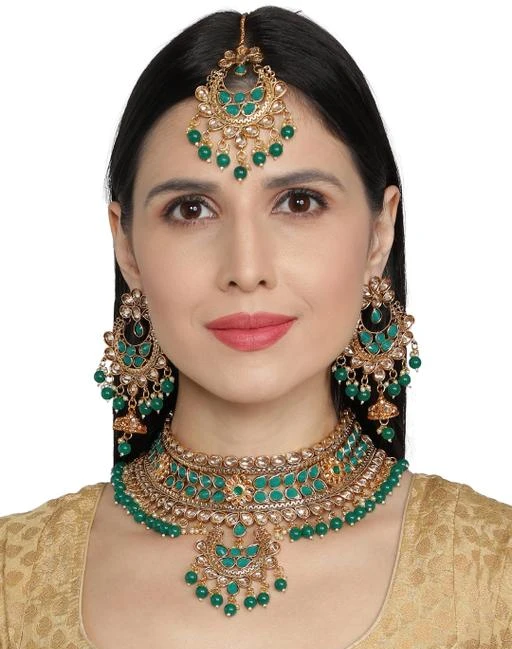 Checkout this latest Jewellery Set
Product Name: *Allure Fancy Jewellery Sets*
Base Metal: Alloy
Plating: Gold Plated
Stone Type: Kundan
Sizing: Adjustable
Type: Necklace Earrings Maangtika
Multipack: 1
Country of Origin: India
Easy Returns Available In Case Of Any Issue


SKU: DJ1026-LCT-GR
Supplier Name: DIYA JEWELLERY

Code: 636-40426588-0991

Catalog Name: Feminine Unique Jewellery Sets
CatalogID_9701839
M05-C11-SC1093