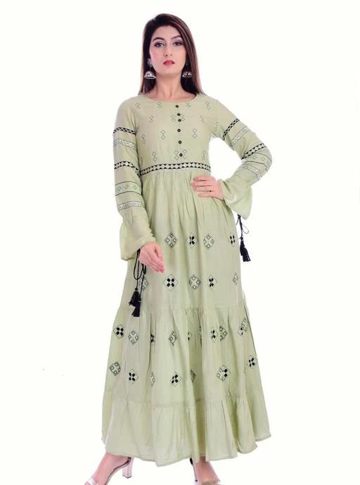 long rayon kurti