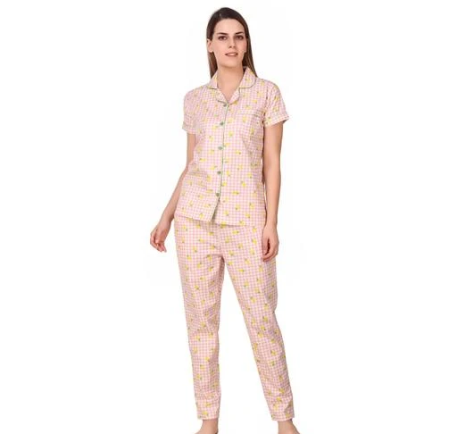 Checkout this latest Nightsuits
Product Name: *Siya Alluring Women Nightsuits*
Top Fabric: Cotton
Bottom Fabric: Cotton
Top Type: Shirt
Bottom Type: Pyjamas
Sleeve Length: Short Sleeves
Pattern: Printed
Multipack: 1
Sizes:
M (Top Bust Size: 38 in, Top Length Size: 27 in, Bottom Waist Size: 28 in, Bottom Hip Size: 40 in, Bottom Length Size: 39 in) 
Country of Origin: India
Easy Returns Available In Case Of Any Issue


Catalog Rating: ★4.3 (66)

Catalog Name: Siya Alluring Women Nightsuits
CatalogID_9791425
C76-SC1045
Code: 785-40773180-9951