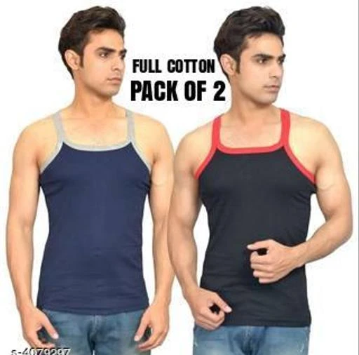 Fcity In Trendy Men Cotton Vest Combo Trendy Comfy Men Cotton Solid Inner