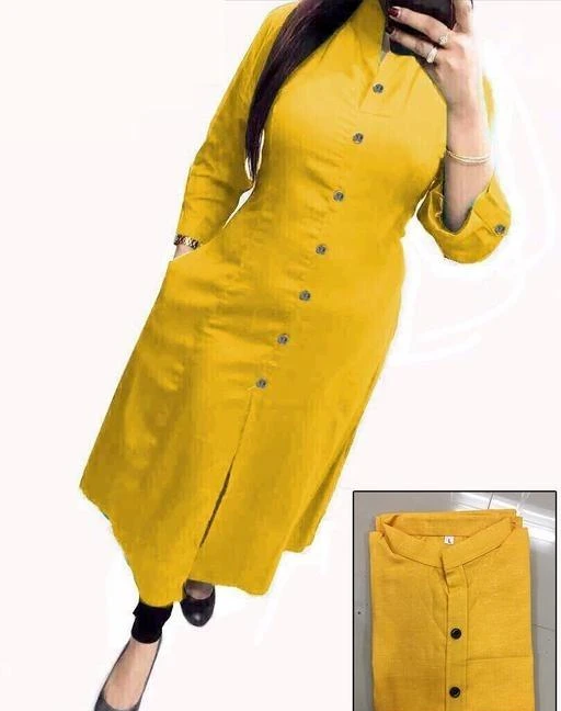 Checkout this latest Kurtis
Product Name: *Women Cotton High- Slit Solid Yellow Kurti*
Fabric: Cotton
Sleeve Length: Three-Quarter Sleeves
Pattern: Solid
Combo of: Single
Sizes:
L (Bust Size: 40 in, Size Length: 47 in) 
XL (Bust Size: 42 in, Size Length: 47 in) 
XXL (Bust Size: 44 in, Size Length: 47 in) 
Easy Returns Available In Case Of Any Issue


SKU: yellow_khadi_cotton
Supplier Name: Askmeabout

Code: 503-4117637-657

Catalog Name: Women Cotton High- Slit Solid Yellow Kurti
CatalogID_585966
M03-C03-SC1001