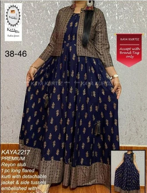 Checkout this latest Gowns
Product Name: *Abhisarika Pretty Gown *
Fabric: Rayon
Sleeve Length: Three-Quarter Sleeves
Pattern: Printed
Net Quantity (N): 1
Sizes:
S, M, L, XL, XXL
printrd gown with koti
Country of Origin: India
Easy Returns Available In Case Of Any Issue


SKU: vwNmkyr5
Supplier Name: POOJA TEXTILES

Code: 393-41323107-0041

Catalog Name: Chitrarekha Attractive Gown
CatalogID_9939749
M04-C07-SC1289