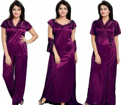 Checkout this latest Nightdress
Product Name: *Inaaya Alluring Women Nightdresses*
Fabric: Satin
Sleeve Length: Short Sleeves
Pattern: Solid
Multipack: 3
Add ons: Set
Sizes:
S, M, Free Size (Bust Size: 38 in, Length Size: 54 in) 
Country of Origin: India
Easy Returns Available In Case Of Any Issue


Catalog Rating: ★3.9 (90)

Catalog Name: Siya Adorable Women Nightdresses
CatalogID_9950567
C76-SC1044
Code: 415-41361335-9921