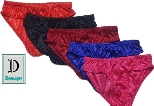  Women Hipster Multicolor Satin Panty Pack Of 5 / Women Hipster
