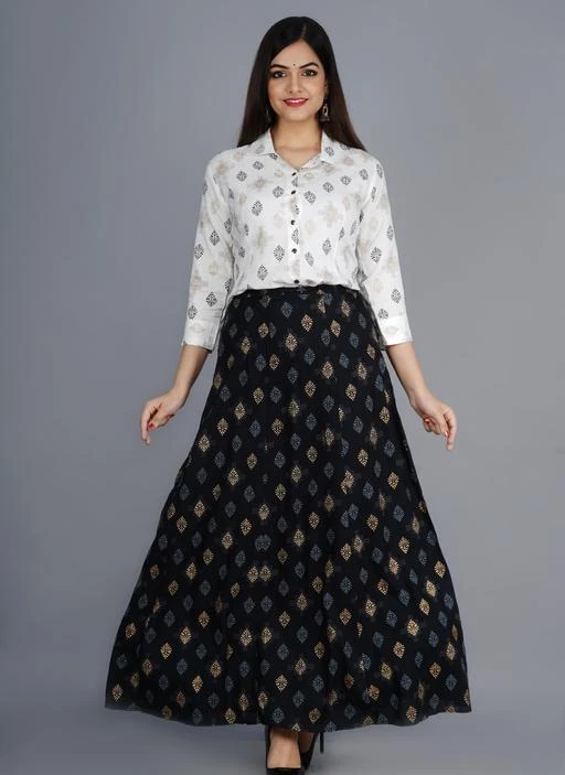 Shirt and outlet skirt ethnic set