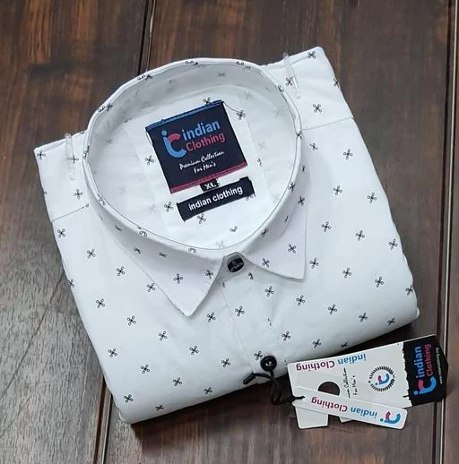 Checkout this latest Shirts
Product Name: *Trendy Premium Cotton Men's Full Sleeve Casual Printed Shirt - WHITE*
Fabric: Cotton
Sleeve Length: Long Sleeves
Pattern: Printed
Net Quantity (N): 1
Sizes:
M (Chest Size: 39 in, Length Size: 29 in) 
L (Chest Size: 41 in, Length Size: 29.5 in) 
XL (Chest Size: 44 in, Length Size: 30 in) 
XXL (Chest Size: 46 in, Length Size: 30 in) 
XXXL
Party wear comfy printed shirt has a Slim collar, Which you can easily wear for Casuals and Active wear.  A full button Placket, Long Sleeves, and a curved hemline
100% Premium Cotton(Machine Wash Regular)
Country of Origin: India
Easy Returns Available In Case Of Any Issue


SKU: IC-PRINTED-0034-WHITE
Supplier Name: Serve Nature Pvt Ltd

Code: 005-41561527-9911

Catalog Name: Classic Elegant Men Shirts
CatalogID_10007217
M06-C14-SC1206