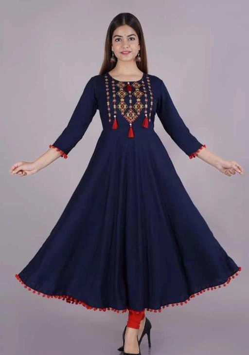 Checkout this latest Kurtis
Product Name: *Charvi Fashionable Kurtis*
Fabric: Rayon
Sleeve Length: Three-Quarter Sleeves
Pattern: Embroidered
Combo of: Single
Sizes:
S, M (Bust Size: 38 in, Size Length: 50 in) 
L (Bust Size: 40 in, Size Length: 50 in) 
XL (Bust Size: 42 in, Size Length: 50 in) 
XXL (Bust Size: 44 in, Size Length: 50 in) 
XXXL
Country of Origin: India
Easy Returns Available In Case Of Any Issue


SKU: blue_pomom_rpt_0001
Supplier Name: shree shyam handicraft

Code: 104-41565030-9941

Catalog Name: Aakarsha Refined Kurtis
CatalogID_10008307
M03-C03-SC1001