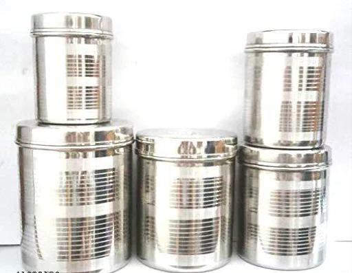 Checkout this latest Jars & Containers_500-1000
Product Name: *Wonderful Jars & Containers*
Material: Stainless Steel
Type: Dry Fruit Jar
Features: Airtight
Product Breadth: 0.5 Inch
Product Height: 1 Inch
Product Length: 1 Inch
Pack Of: Multipack
 5 Pcs Steel Dabba Set for Kitchen - 500 Ml to 2Kg Dibba Set
Country of Origin: India
Easy Returns Available In Case Of Any Issue


SKU: II08mZ61
Supplier Name: GEER ENTERPRISE

Code: 946-41680186-009

Catalog Name: Elite Jars & Containers
CatalogID_10041822
M08-C23-SC2252
.