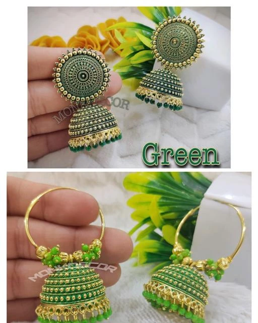 Checkout this latest Earrings & Studs
Product Name: *Combo Set Of 2 Pcs Stylish & Party Wear Earring Latest Collection Kundan Bali & Kundan Jhumka for Girls and Women.(Green Color) *
Base Metal: Brass
Plating: Brass Plated
Stone Type: Artificial Beads
Sizing: Adjustable
Type: Jhumkhas
Multipack: 1
Country of Origin: India
Easy Returns Available In Case Of Any Issue


Catalog Rating: ★4.3 (68)

Catalog Name: Casual Earrings & Studs
CatalogID_10127789
C77-SC1091
Code: 262-41983896-993