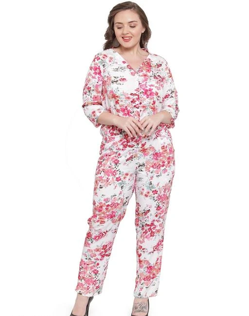 Checkout this latest Jumpsuits
Product Name: *Trendy Fashionable Women Jumpsuits*
Fabric: Poly Crepe
Sleeve Length: Three-Quarter Sleeves
Pattern: Printed
Multipack: 1
Sizes: 
XS (Bust Size: 34 in, Length Size: 48 in, Waist Size: 26 in) 
S (Bust Size: 36 in, Length Size: 48 in, Waist Size: 28 in) 
M (Bust Size: 38 in, Length Size: 48 in, Waist Size: 30 in) 
L (Bust Size: 40 in, Length Size: 48 in, Waist Size: 32 in) 
XL (Bust Size: 42 in, Length Size: 48 in, Waist Size: 34 in) 
XXL (Bust Size: 44 in, Length Size: 48 in, Waist Size: 36 in) 
XXXL (Bust Size: 46 in, Length Size: 48 in, Waist Size: 38 in) 
Country of Origin: India
Easy Returns Available In Case Of Any Issue


Catalog Rating: ★3 (4)

Catalog Name: Trendy Fashionable Women Jumpsuits Vol 13
CatalogID_602583
C79-SC1030
Code: 196-4216610-2022