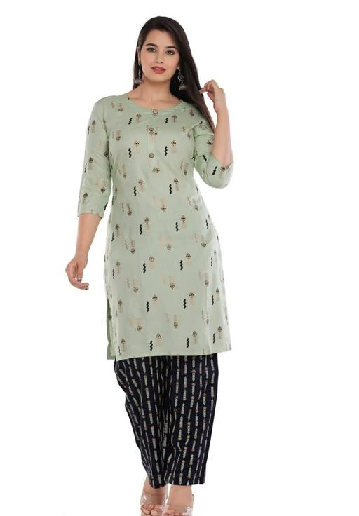 Checkout this latest Kurta Sets
Product Name: *Alisha Alluring Women Kurta Sets*
Kurta Fabric: Rayon
Bottomwear Fabric: Rayon
Fabric: No Dupatta
Sleeve Length: Three-Quarter Sleeves
Set Type: Kurta With Bottomwear
Bottom Type: Pants
Pattern: Printed
Net Quantity (N): Single
Sizes:
M (Bust Size: 38 in) 
L (Bust Size: 40 in) 
XL (Bust Size: 42 in) 
XXL (Bust Size: 44 in) 
Gagan fashion is all about offering you the latest fashion at the best prices. You can find our products by searching Kurtis for women, Kurtis for girls, Kurtis for girls straight long, printed kurtis for women low price, kurtis for girls low price, Kurta for women, Kurti for girls, Kurtis for women low price, jaipuri Kurti and palazzo set, ethnic set ,Kurti and leggings, Frock Kurtis cotton, Short Kurtis tops, Kurtis for girls party, Long Kurtis for girls, Long Kurtas for girls, Kurtis for girls , Frock kurtis cotton, Kurti with , Long Kurtis with , anarkali Kurtis for girls , tunics,Long kurtis straight party wear, Ladies jeans kurta, Ladies tops party wear Kurtis , Kurtis for college girls , A line Kurtis party , Ethnic wear, Suits girl, Office wear Kurtis, formal Kurti, latest Kurti, Designer Kurtis, traditional kurti , booty kurti tops , latest long top , latest dresses, max kurtis , mexi dresses , short dress , latest top.
Country of Origin: India
Easy Returns Available In Case Of Any Issue


SKU: TMS_KP_01
Supplier Name: Gagan Fashion

Code: 754-42190403-9951

Catalog Name: Jivika Ensemble Women Kurta Sets
CatalogID_10187726
M03-C04-SC1003