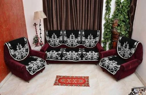 Checkout this latest Slipcovers(Sofa,Table Covers)
Product Name: *Nature A Decore Exclusive Royal Look Sofa Cover Set*
Fabric: Cotton
Set: Sofa Set
Shape: 3+1+1
No. of Sofa Seat Covers: 1
No. of Chair Seat Covers: 2
No. of Sofa Back Covers: 1
No. of Chair Back Covers: 2
Print or Pattern Type: Floral
Net Quantity (N): 6
Enhance the beauty of your home decor with this high quality product.This quality Sofa Cover will go flawlessly with your furniture and enhance the style of your home.Set contains: 1 long back cover for 3 seater sofa, 1 long seat cover for 3 seater sofa,2 back covers& 2 seat cover for single seat sofa &6 hand rest covers
Country of Origin: India
Easy Returns Available In Case Of Any Issue


SKU: 56878893
Supplier Name: NATURE A

Code: 493-42196672-005

Catalog Name: Elite Slipcovers(Sofa Table Covers)
CatalogID_10189525
M08-C24-SC2538