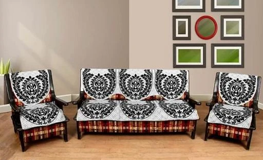 Checkout this latest Slipcovers(Sofa,Table Covers)
Product Name: *Nature A Decore Exclusive Royal Look Sofa Cover Set*
Fabric: Cotton
Set: Sofa Set
Shape: 3+1+1
No. of Sofa Seat Covers: 1
No. of Chair Seat Covers: 2
No. of Sofa Back Covers: 1
No. of Chair Back Covers: 2
Print or Pattern Type: Abstrast
Net Quantity (N): 6
Enhance the beauty of your home decor with this high quality product.This quality Sofa Cover will go flawlessly with your furniture and enhance the style of your home.Set contains: 1 long back cover for 3 seater sofa, 1 long seat cover for 3 seater sofa,2 back covers& 2 seat cover for single seat sofa &6 hand rest covers
Country of Origin: India
Easy Returns Available In Case Of Any Issue


SKU: 56878882
Supplier Name: NATURE A

Code: 493-42196673-005

Catalog Name: Alluring Slipcovers(Sofa Table Covers)
CatalogID_10189524
M08-C24-SC2538