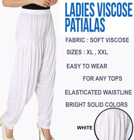 Checkout this latest Patialas
Product Name: *Women's Solid Viscose Patiala Pant*
Fabric: Viscose
Waist Size: XL - 34 in  XXL - 36 in 
Length: Up to 42 in
Type: Stitched
Description: It Has 1 Pieces Of Women's Patiala 
Pattern: Solid
Country of Origin: India
Easy Returns Available In Case Of Any Issue


SKU: GT-PT-100-WHITE 
Supplier Name: Glow Trendz

Code: 612-4223166-804

Catalog Name: Women's Solid Viscose Patiala Pants Vol 19
CatalogID_603731
M03-C06-SC1018