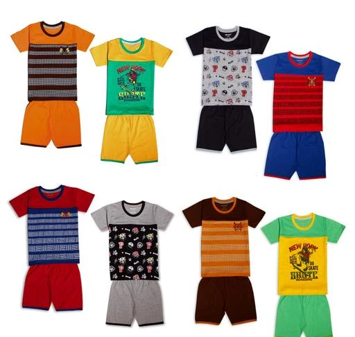 Checkout this latest Clothing Set
Product Name: *doodad Stylish Cut & Sew Kids set item*
Top Fabric: Cotton
Bottom Fabric: Cotton
Sleeve Length: Short Sleeves
Top Pattern: Printed
Bottom Pattern: Solid
Multipack: Single
Add-Ons: No Add Ons
Sizes:
2-3 Years (Top Chest Size: 19 in, Top Length Size: 14.5 in, Bottom Waist Size: 16 in, Bottom Length Size: 9.5 in) 
3-4 Years (Top Chest Size: 21 in, Top Length Size: 15.5 in, Bottom Waist Size: 17 in, Bottom Length Size: 10 in) 
4-5 Years (Top Chest Size: 23 in, Top Length Size: 16.5 in, Bottom Waist Size: 17 in, Bottom Length Size: 10 in) 
5-6 Years (Top Chest Size: 25 in, Top Length Size: 17.5 in, Bottom Waist Size: 18 in, Bottom Length Size: 10.5 in) 
6-7 Years (Top Chest Size: 26 in, Top Length Size: 18.5 in, Bottom Waist Size: 19 in, Bottom Length Size: 11 in) 
7-8 Years (Top Chest Size: 27 in, Top Length Size: 19.5 in, Bottom Waist Size: 20 in, Bottom Length Size: 12 in) 
Country of Origin: India
Easy Returns Available In Case Of Any Issue


SKU: BYSET1234-P8
Supplier Name: doodad

Code: 2341-42329093-9912

Catalog Name: Tinkle Funky Boys Top & Bottom Sets
CatalogID_10230370
M10-C32-SC1182