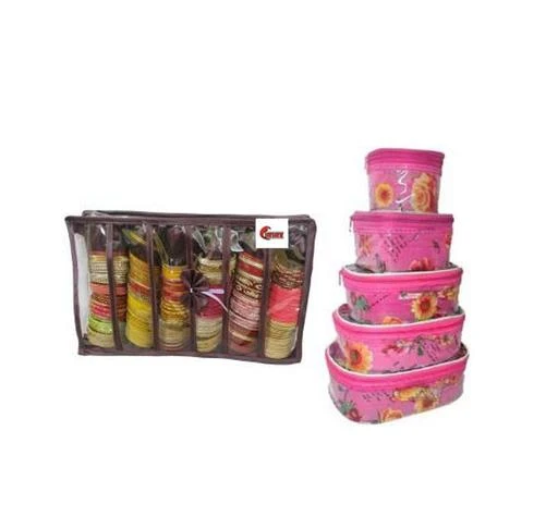 Checkout this latest Travel Accessories
Product Name: *Classic Women Women Travel Accessories*
Material: Plastic
Type: Travel Organizers
Net Quantity (N): 2
Offer included Pack of 2- 1)Tailored with Transparent Fabric & Satin Standard Quality with High Finish Stitches Color - purple,  USP - Velcro Lock on both ends of each rod to keep bangles from spilling Zip Closure Size - LxBxH (cm)-46 x 26 x 9 Weigh -0.3 gms. Can store Enough Bangle Best as indoor organizer and travel friendly A perfect gift Durable, lasts for years *Displayed bangles are for demonstration
Country of Origin: India
Easy Returns Available In Case Of Any Issue


SKU: LVfxyaFz
Supplier Name: AAYANSH CREATION

Code: 772-42443537-998

Catalog Name: New Women Women Travel Accessories
CatalogID_10263576
M09-C73-SC5083