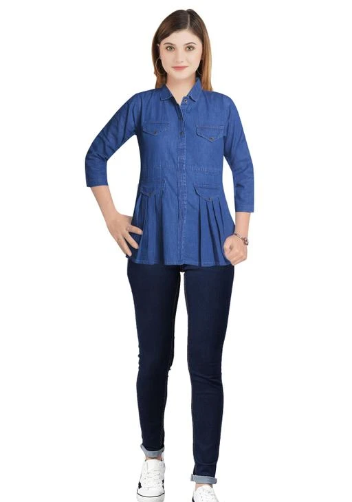 Checkout this latest Tops & Tunics
Product Name: *Pretty Ravishing Women Tops & Tunics*
Fabric: Denim
Sleeve Length: Three-Quarter Sleeves
Pattern: Dyed/ Washed
Multipack: 1
Sizes:
S (Bust Size: 35 in, Length Size: 26 in) 
M (Bust Size: 37 in, Length Size: 26 in) 
L (Bust Size: 39 in, Length Size: 27 in) 
XL (Bust Size: 41 in, Length Size: 27 in) 
Country of Origin: India
Easy Returns Available In Case Of Any Issue


SKU: 1262-DENIM TOP
Supplier Name: Aagam Fashions

Code: 216-42550811-9941

Catalog Name: Pretty Ravishing Women Tops & Tunics
CatalogID_10293268
M04-C07-SC1020