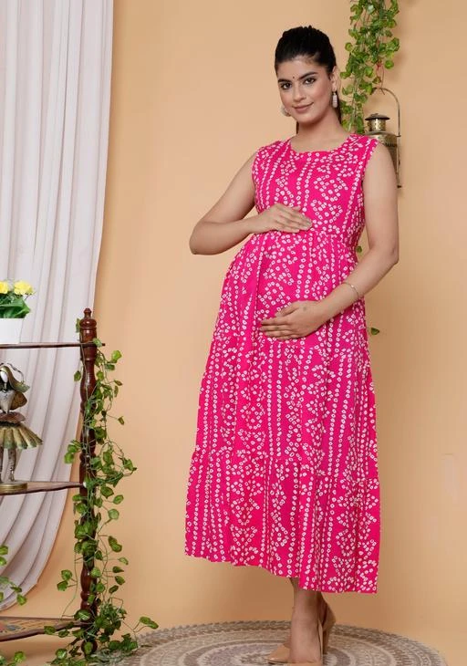 Bandhej print cotton feeding kurti 