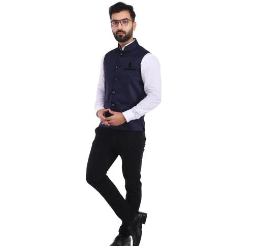 Checkout this latest Ethnic Jackets
Product Name: *BizzEie Men's Ethnic Jackets2323*
Fabric: Jute Cotton
Sleeve Length: Sleeveless
Pattern: Solid
Combo of: Single
Sizes: 
M (Chest Size: 38 in, Length Size: 27 in, Shoulder Size: 17 in) 
L
 Style It with any T-shirt or Shirt For a Cool stylish Look.Trendy and Comfortable fit, sleeveless,BizzEie modi jackets for all function and party.
Country of Origin: India
Easy Returns Available In Case Of Any Issue


SKU: N.blue modii jacket2207
Supplier Name: Shilpi Fashion

Code: 214-42697244-997

Catalog Name: Ethnic Men Ethnic Jackets
CatalogID_10334292
M06-C14-SC1202
.