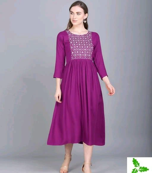 Checkout this latest Kurtis
Product Name: *Aagam Voguish Kurtis*
Fabric: Rayon
Sleeve Length: Three-Quarter Sleeves
Pattern: Embroidered
Combo of: Single
Sizes:
S (Bust Size: 36 in, Size Length: 46 in) 
L (Bust Size: 40 in, Size Length: 46 in) 
women solid rayon embroidered casual and partywear anarkali kurta 
Country of Origin: India
Easy Returns Available In Case Of Any Issue


SKU: KTN-711-PURPLE
Supplier Name: KTNFASHION

Code: 143-42796904-9951

Catalog Name: Aishani Graceful Kurtis
CatalogID_10363540
M03-C03-SC1001