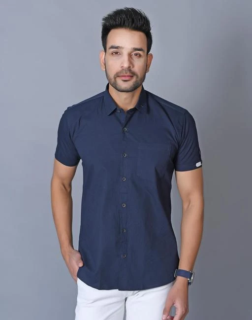 Checkout this latest Shirts
Product Name: *Pretty Fabulous Men Shirts*
Fabric: Cotton
Sleeve Length: Short Sleeves
Pattern: Solid
Net Quantity (N): 1
Sizes:
M, L, XL, XXL
Stylish shirt for men, Casual Shirt Partywear Design shirt Cotton Shirt with Solid Pattern Shirt from Lee Cross, Its a perfect choice for your cart. We sell all genuine product with best quality satisfy our valuable customer. This shirt offers a professional look for the true business man. It's the perfect day-to-night shirt. Wear it with some slacks to the office. Whatever the occasion this shirt will be your go-to. The style you want and the feel you need all rolled into this shirt.
Country of Origin: India
Easy Returns Available In Case Of Any Issue


SKU: Halfsleeve-shirt-Navy Blue
Supplier Name: MAYANK CREATION

Code: 004-42860745-999

Catalog Name: Pretty Fabulous Men Shirts
CatalogID_10381038
M06-C14-SC1206