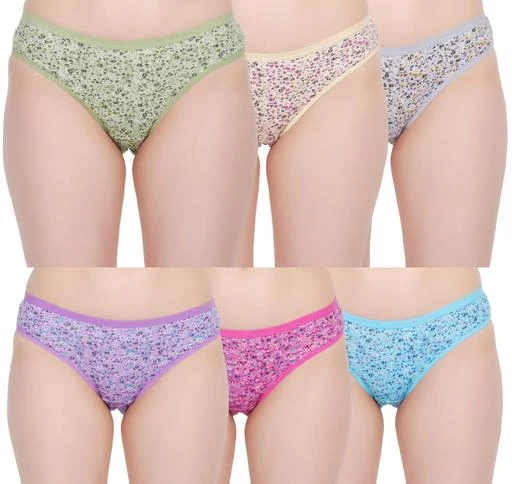 Women Hipster Multicolor Cotton Blend Panty (Pack of 4)brief