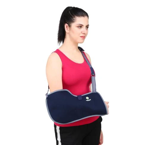 Perrin Arm Supporter Arm Sling Pouch Belt with Elbow Support, Arm  Immobilizer Brace for Fracture, Sprain, Dislocation and beige colour Free  Size