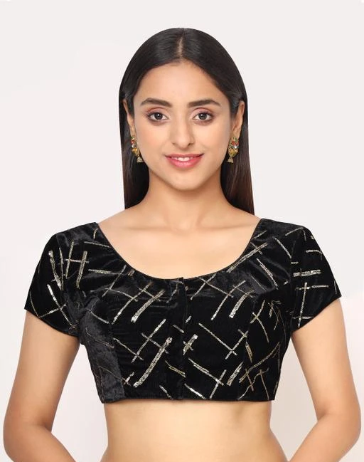 Checkout this latest Blouses
Product Name: *Trendy velvet embroidered Sequence Design Blouse For Woman*
Fabric: Velvet
Fabric: Velvet
Sleeve Length: Short Sleeves
Pattern: Embroidered
The Fabric of this Blouse is Velvet and Indo-Cotton Inner Fabric.The Blouse comes with Front Hook Open. The Size of this Blouse is Free Size 38 inch Blouse and can be alter upto 40 Inches.Four Color Varients are available such as Red, Blue, Black, Purple 
Sizes: 
38 Alterable (Bust Size: 38 in, Length Size: 15 in) 
Country of Origin: India
Easy Returns Available In Case Of Any Issue


Catalog Rating: ★4.3 (75)

Catalog Name: Comfy Women Blouses
CatalogID_10450449
C74-SC1007
Code: 053-43096075-996