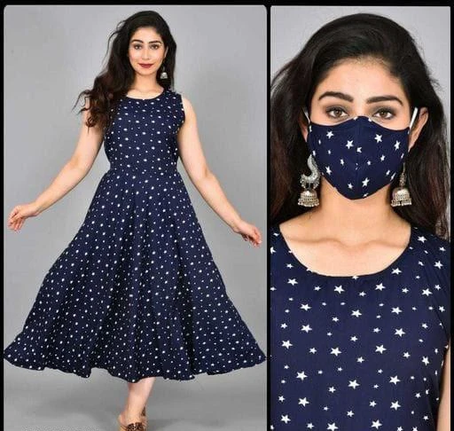 Checkout this latest Dresses
Product Name: *Classic Fashionable Women Dresses*
Fabric: Poly Crepe
Sleeve Length: Sleeveless
Pattern: Printed
Multipack: 1
Sizes:
S (Bust Size: 36 in, Length Size: 52 in) 
M (Bust Size: 38 in, Length Size: 52 in) 
L (Bust Size: 40 in, Length Size: 52 in) 
XL (Bust Size: 42 in, Length Size: 52 in) 
XXL (Bust Size: 44 in, Length Size: 52 in) 
XXXL
Country of Origin: India
Easy Returns Available In Case Of Any Issue


SKU: 9333 - blue Star
Supplier Name: KRV Fashion

Code: 043-43100298-9941

Catalog Name: Classic Feminine Women Dresses
CatalogID_10451738
M04-C07-SC1025